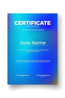 Modern certificate design with Abstract geometric background