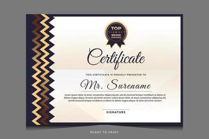 Certificate template design vector