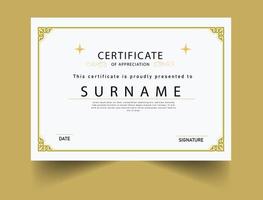 Golden Modern Company Certificate Design vector