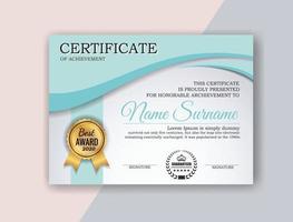 certificado comercial de diseño de reconocimiento vector