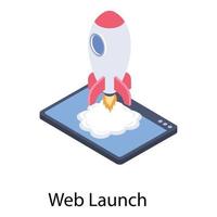 Web Launcher Concepts vector
