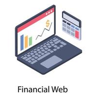 conceptos de sitios web financieros vector