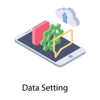 Data Setting Concepts vector