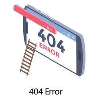 Conceptos de error 404 vector