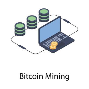 Bitcoin Database Server vector