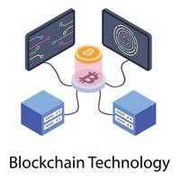 conceptos de tecnología blockchain vector