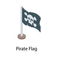 conceptos de bandera pirata vector