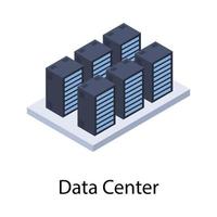 conceptos del centro de datos vector