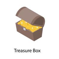 conceptos de caja del tesoro vector