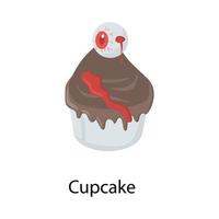 conceptos de cupcake de halloween vector
