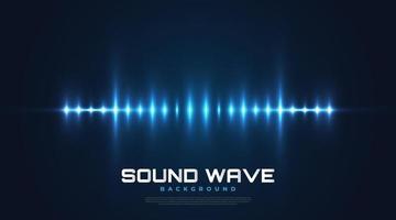 Fondo de sonido del espectro con ondas brillantes. diseño de ecualizador vector