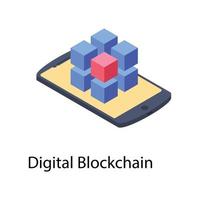 Digital Blockchain Concepts vector