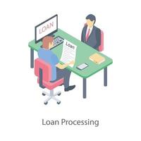 Loan Processing Concepts vector