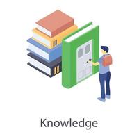 conceptos de libros de conocimiento vector