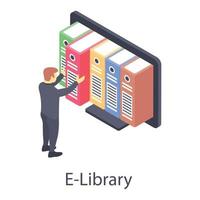 E Library Concepts vector