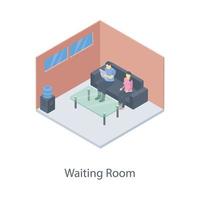 conceptos de sala de espera vector