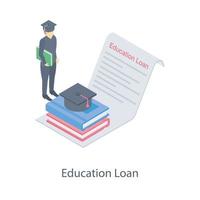 conceptos de préstamos educativos vector