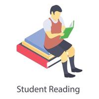 Student Reading Concepts vector