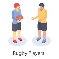 jugador de rugby vector