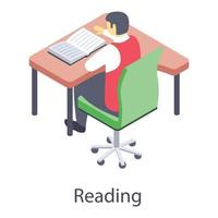 Student Reading Concepts vector