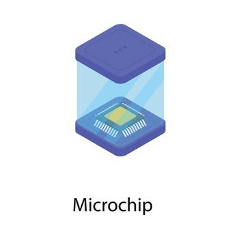 conceptos de microprocesador de computadora vector