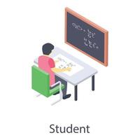 Student In Class vector