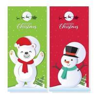 Christmas background with Santa Claus and Merry Christmas vector