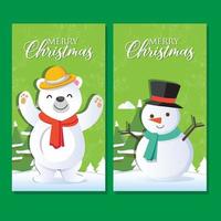 Christmas background with Santa Claus and Merry Christmas vector