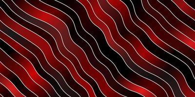 Dark Red vector background with bent lines.