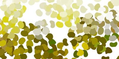 Light green, yellow vector background with random forms.