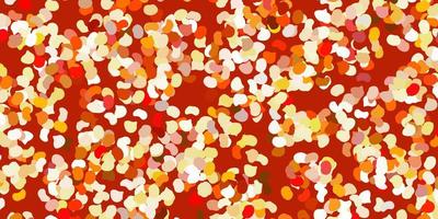 Light red, yellow vector background with random forms.