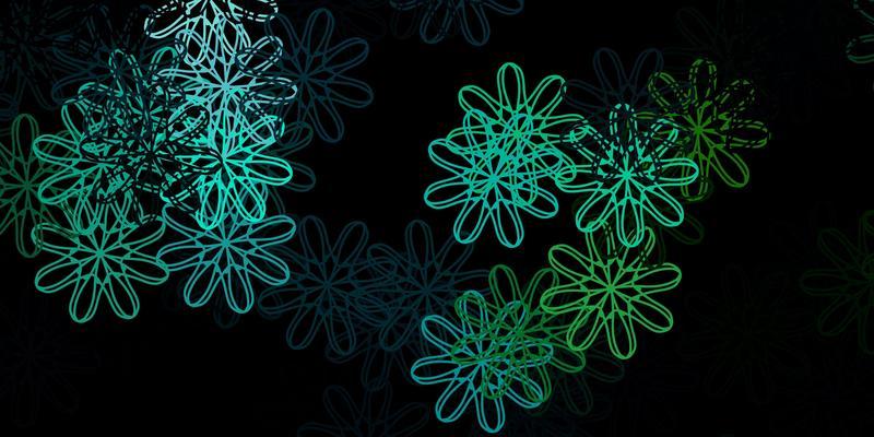 Dark Blue, Green vector background with random forms.
