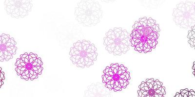 Light pink vector doodle background with flowers.