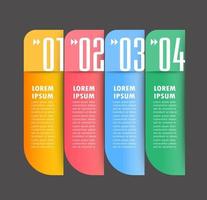 modern text box template, infographics banner vector