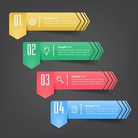 modern text box template, infographics banner vector