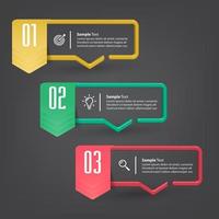 modern text box template, infographics banner vector