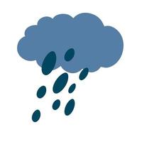 Cloud with rain. Rainy weather. Cloudy sky vector