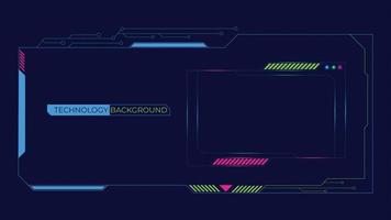 modern colorful background technology interface with blue background vector