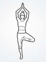 Yoga Exercise Outline vector