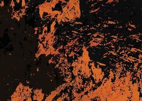 Abstract grunge black orange background vector