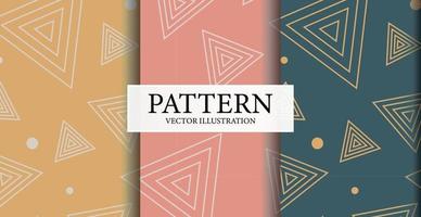 Assembly of seamless patterns, abstract shapes - Vector