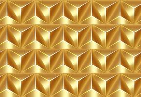 Geometric 3D Seamless Pattern Basic Shapes. Golden Luxury Background vector