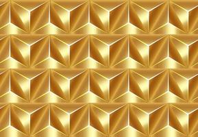 Geometric 3D Seamless Pattern Basic Shapes. Golden Luxury Background vector