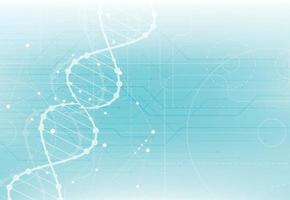 Science template, wallpaper or banner with a DNA molecules. vector