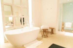 Abstract blur luxury bathroom in hotel resort for background photo