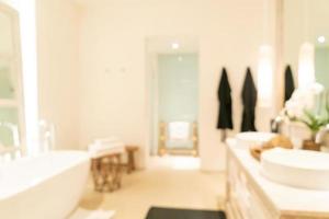 Abstract blur luxury bathroom in hotel resort for background photo