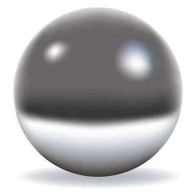 Chrome sphere isolated on white