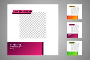 Suitable for social media posts templates and web or internet ads. vector