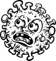 Covid 19 illustration Virus Silhouette vector