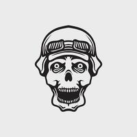 Skull rider design vector